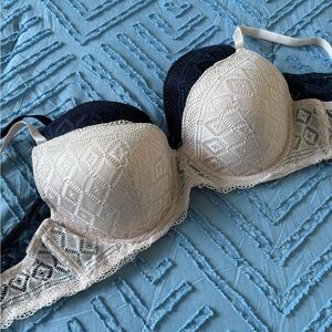 Adrienne Vittadini Lace Bras UNUSED